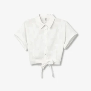 Tiffosi (TC57) T-Shirt With Front Tie ‘Opera’ - White