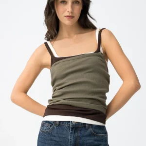 Tiffosi (TC48) Three Pack Vest ‘Olive_P’ - Brown/White/Khaki