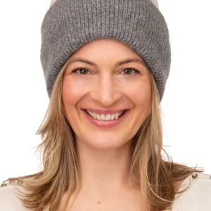 Anastasia Grey Tri-Coloured Stripe Beanie