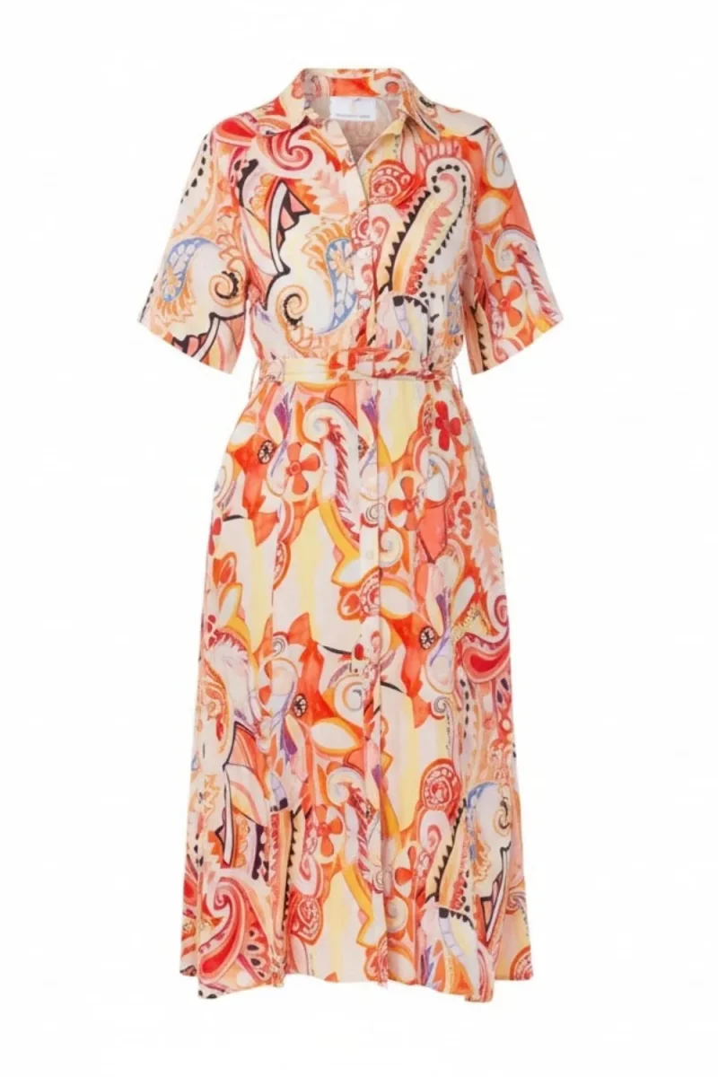 Giralda Red Paisley Shirt Dress - Image 2