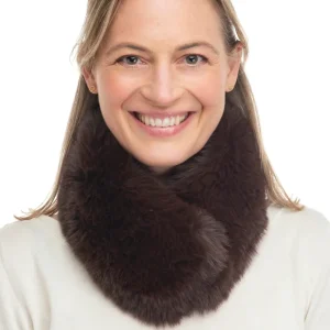 Agala Chocolate Faux Fur Collar