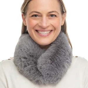 Agala Grey Faux Fur Collar