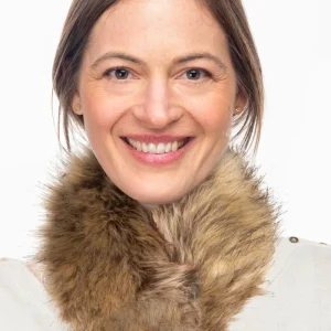 Agala Natural Brown Faux Fur Collar