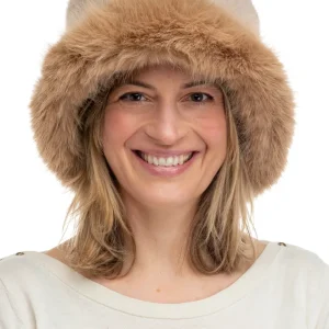 Adelina Mocha Faux Fur Paddington Hat