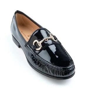 Cora Black Patent Loafer