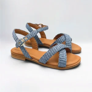 Alicia Italian Raffia Denim Blue